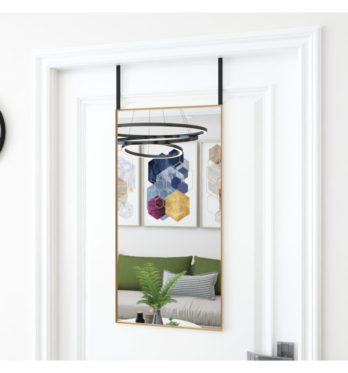 Miroir de porte Doré 40x80 cm Verre et aluminium | Mobilier & Déco