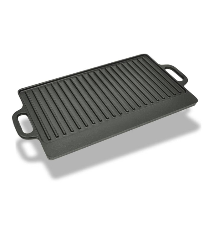 Plateau de gril réversible Fonte 50x23 cm | Mobilier & Déco