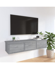 Armoire murale Sonoma gris 88x26x18,5 cm Bois d'ingénierie | Mobilier & Déco