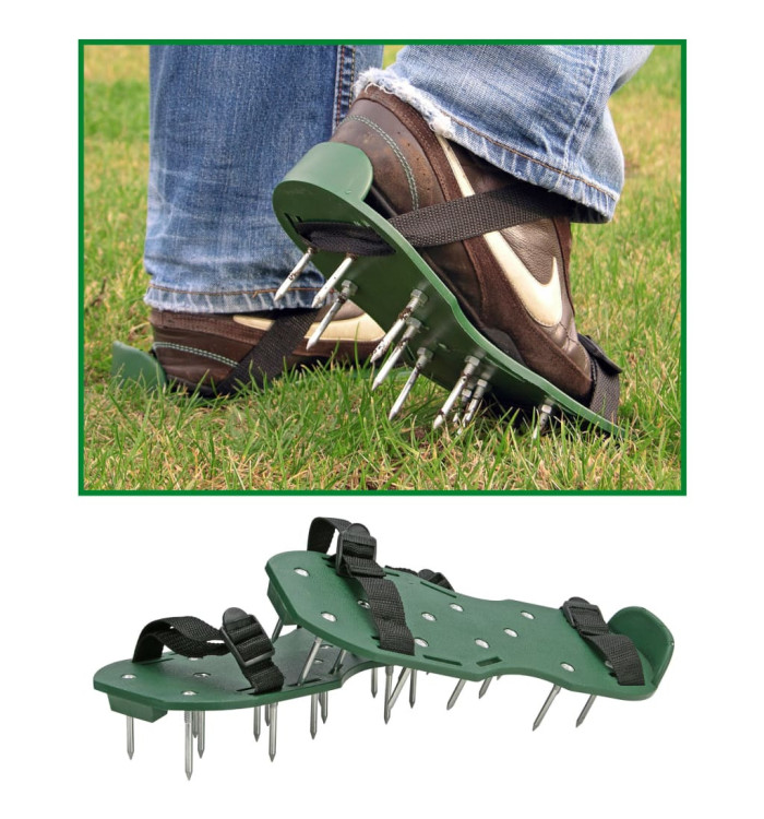 HI Sandales à aérateur de pelouse Vert | Mobilier & Déco