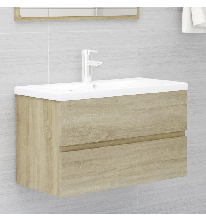 Armoire d'évier Chêne sonoma 80x38,5x45 cm Bois d'ingénierie | Mobilier & Déco