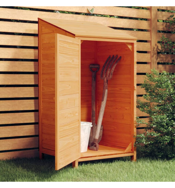 Remise de jardin Marron 55x52x112 cm Bois de sapin solide | Mobilier & Déco