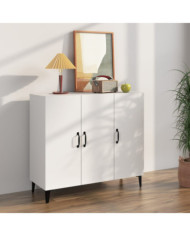Buffet blanc 90x34x80 cm bois d'ingénierie | Mobilier & Déco