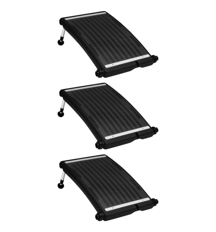 Panneaux de chauffage solaire de piscine courbés 3pcs 72,5x46cm | Mobilier & Déco