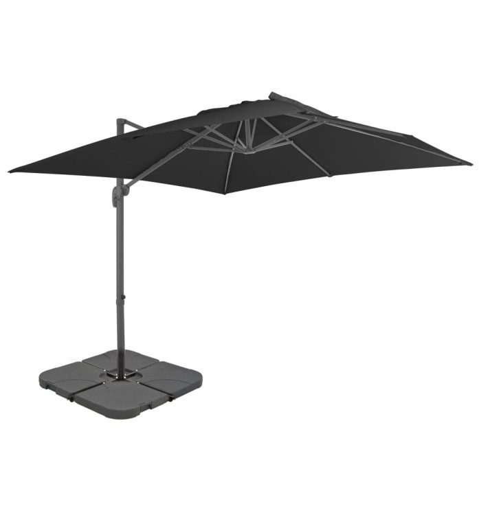 Parasol de jardin avec base portable anthracite | Mobilier & Déco