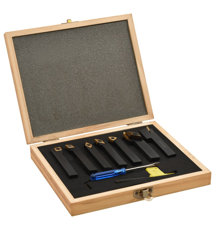 Jeu d’outils de tournage indexables 12 pcs 12x12 mm 80 mm | Mobilier & Déco