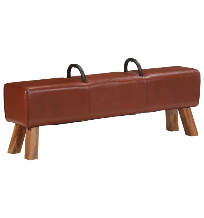 Banc cheval d'arçon vintage Cuir véritable de chèvre | Mobilier & Déco