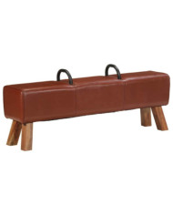 Banc cheval d'arçon vintage Cuir véritable de chèvre | Mobilier & Déco