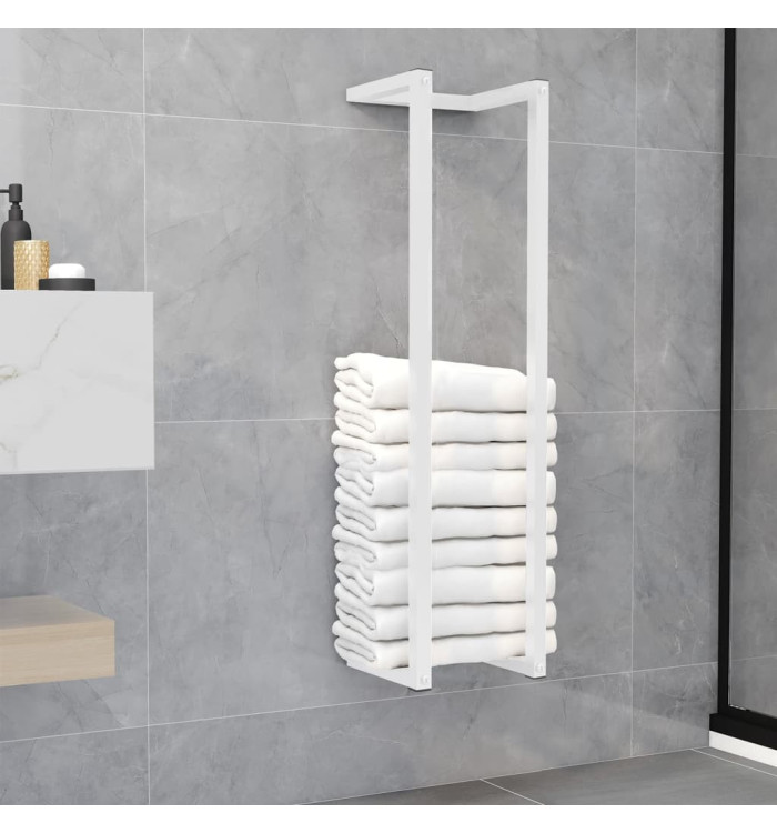 Porte-serviette Blanc 25x20x95 cm Acier | Mobilier & Déco