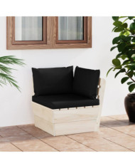 Canapé d'angle palette de jardin avec coussins Épicéa imprégné | Mobilier & Déco