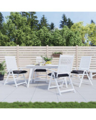 Coussins de chaise lot de 4 anthracite 50x50x7 cm tissu oxford | Mobilier & Déco