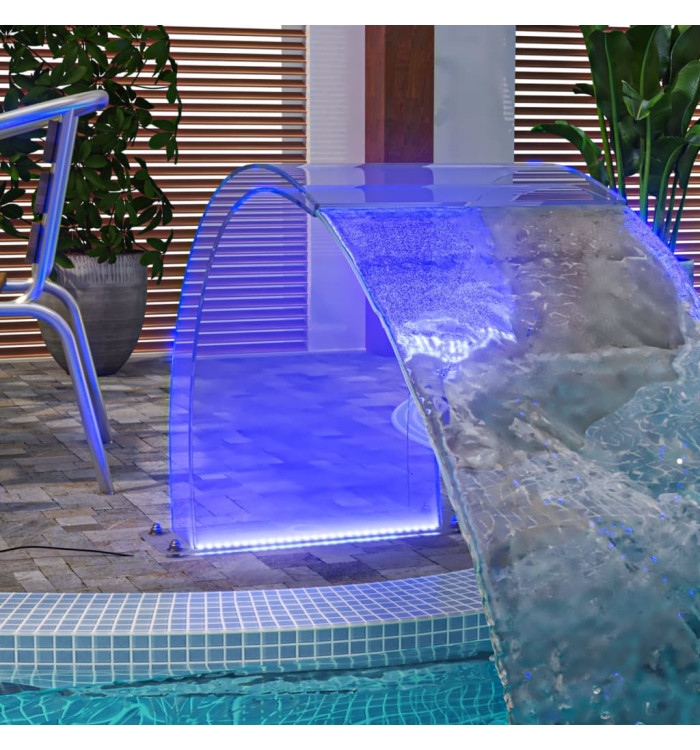 Fontaine de piscine avec LED RVB Acrylique 50 cm | Mobilier & Déco