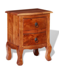 Table de chevet avec tiroirs Bois d'acacia massif | Mobilier & Déco