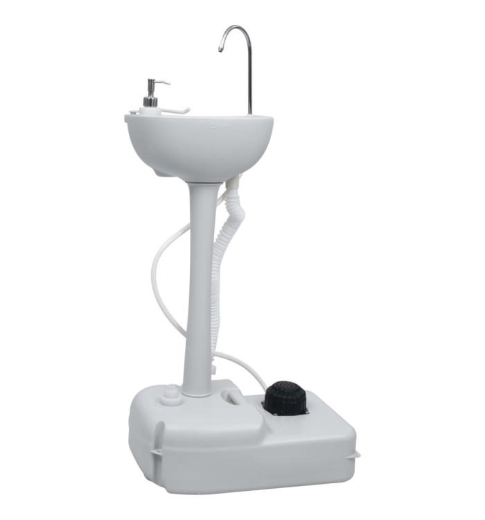 Support de lavage des mains de camping portable Gris 20 L | Mobilier & Déco