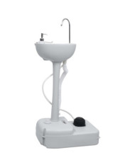Support de lavage des mains de camping portable Gris 20 L | Mobilier & Déco