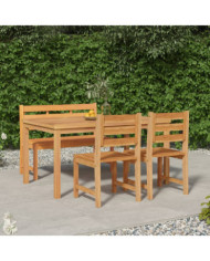 Ensemble à manger de jardin 4 pcs Bois de teck massif | Mobilier & Déco