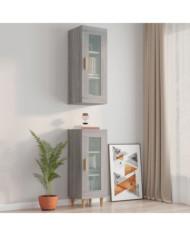 Armoire murale suspendue Sonoma gris 34,5x34x90 cm | Mobilier & Déco