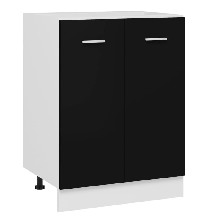Armoire de plancher "Lyon" Noir Bois d'ingénierie | Mobilier & Déco
