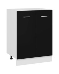Armoire de plancher "Lyon" Noir Bois d'ingénierie | Mobilier & Déco