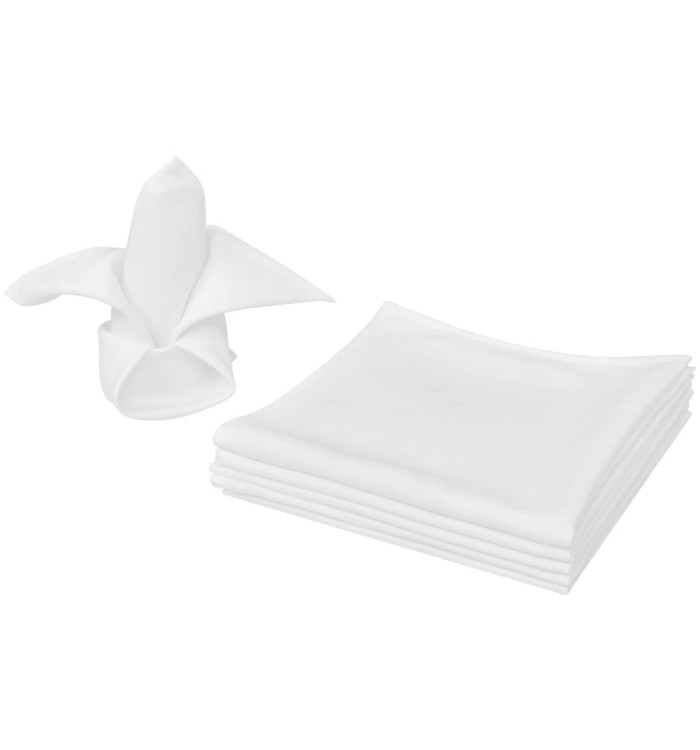 Serviettes de table 50 pcs Blanc 50x50 cm | Mobilier & Déco