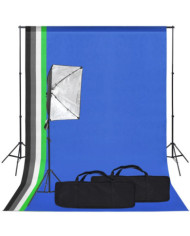 Kit de studio photo avec boîte à lumière et toile de fond | Mobilier & Déco