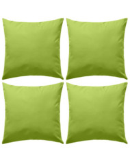 Oreiller d'extérieur lot de 4 45 x 45 cm Vert pomme | Mobilier & Déco