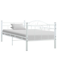 Cadre de lit de repos sans matelas Blanc Métal 90x200cm | Mobilier & Déco