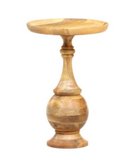 Table d'appoint ronde 43x43x66 cm Bois de manguier massif | Mobilier & Déco