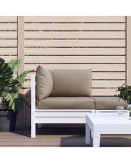 Coussins de palette lot de 3 taupe tissu oxford | Mobilier & Déco
