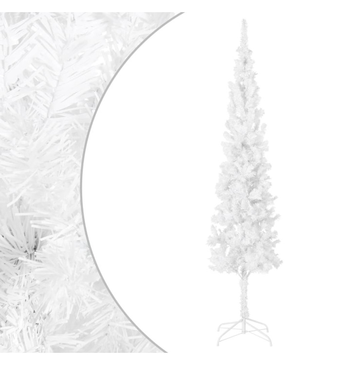 Sapin de Noël étroit Blanc 210 cm | Mobilier & Déco