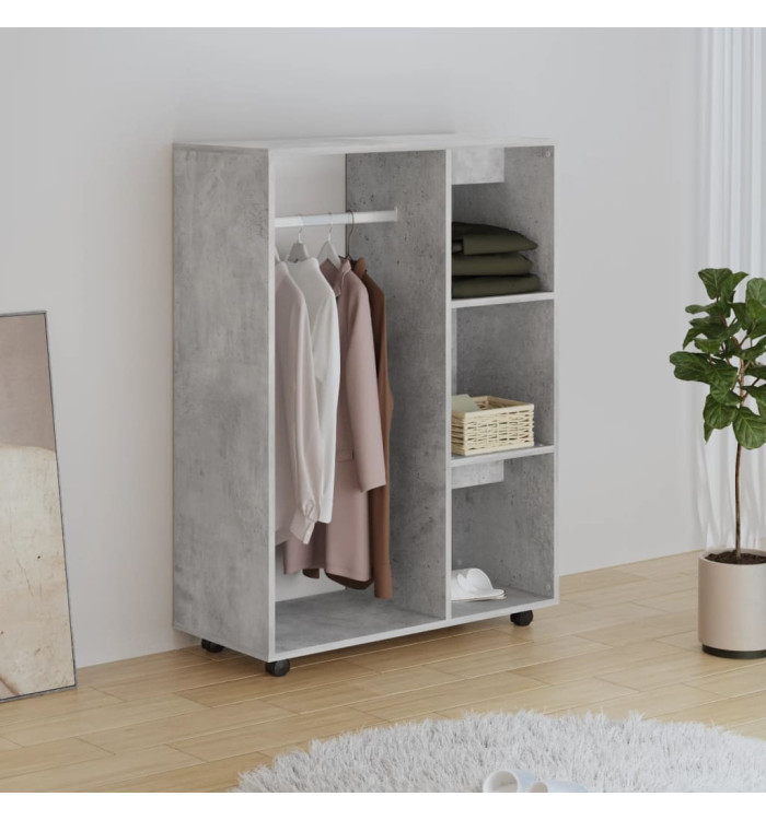 Garde-robe Gris béton 80x40x110 cm Bois d’ingénierie | Mobilier & Déco