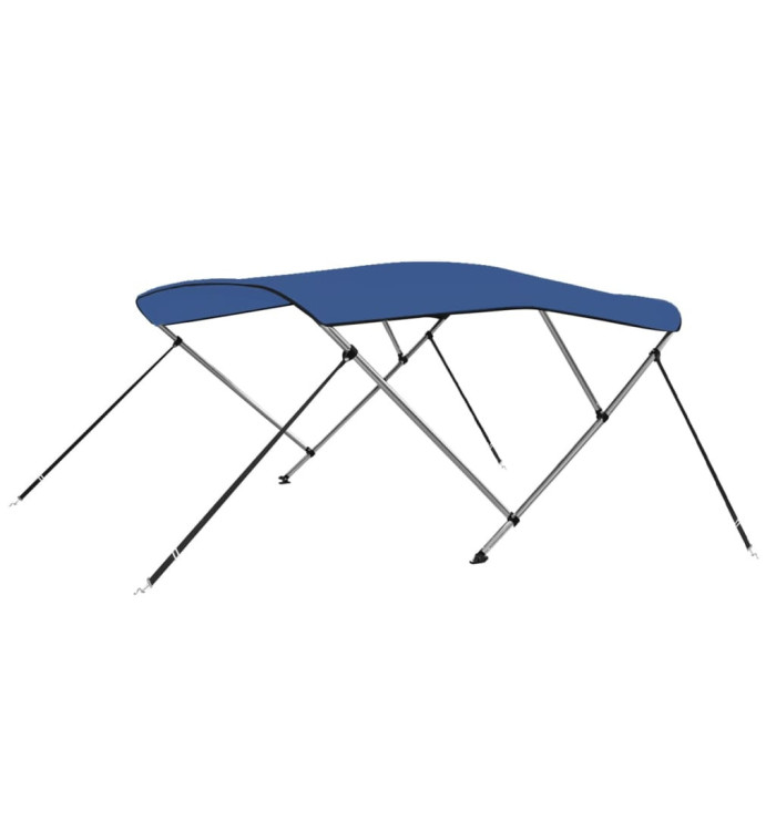 Auvent bimini à 3 arceaux Bleu 183x196x137 cm | Mobilier & Déco