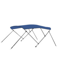 Auvent bimini à 3 arceaux Bleu 183x196x137 cm | Mobilier & Déco