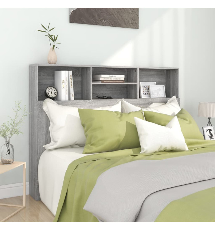 Armoire de tête de lit Sonoma gris 140x19x103,5 cm | Mobilier & Déco