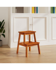 Tabouret-escabeau 2 marches 40x38x50 cm Bois d'acacia solide | Mobilier & Déco