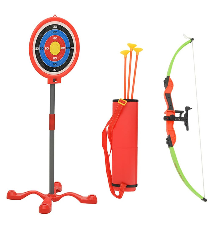 Ensemble de tir à l'arc et de flèches avec cible pour enfants | Mobilier & Déco