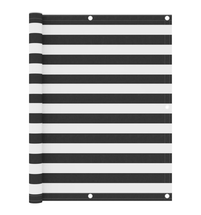 Écran de balcon Anthracite et blanc 120x300 cm Tissu Oxford | Mobilier & Déco
