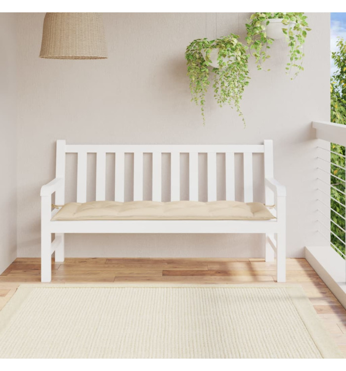Coussin de banc de jardin beige 150x50x7 cm tissu oxford | Mobilier & Déco