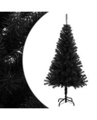 Sapin de Noël artificiel avec support noir 150 cm PVC | Mobilier & Déco
