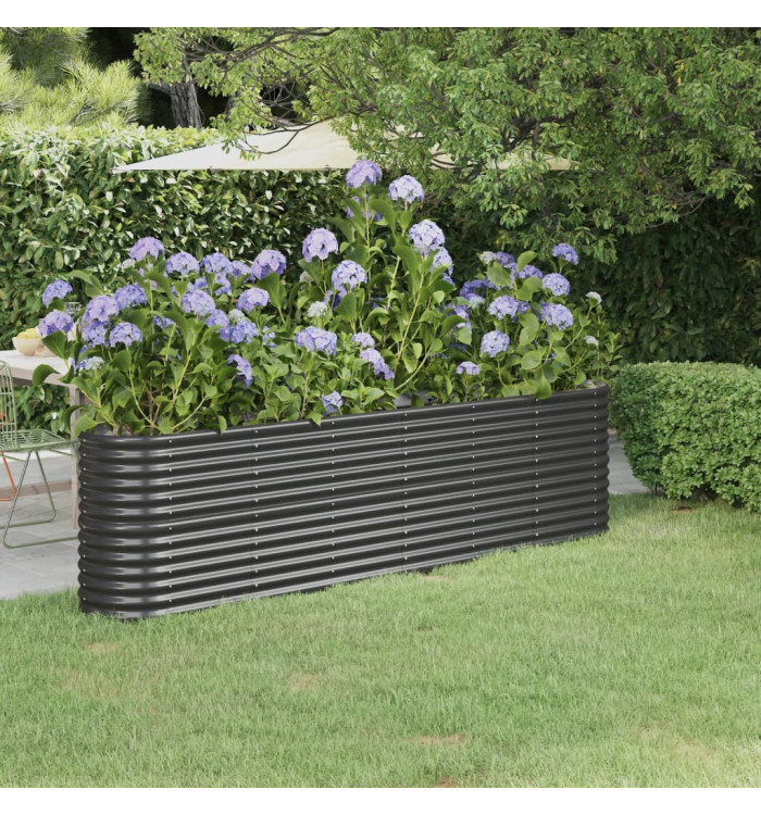 Lit surélevé de jardin Acier enduit de poudre Anthracite | Mobilier & Déco