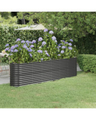 Lit surélevé de jardin Acier enduit de poudre Anthracite | Mobilier & Déco