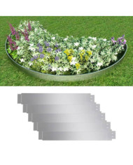 Clôture flexible de pelouse 5 pcs Acier galvanisé 100x14 cm | Mobilier & Déco
