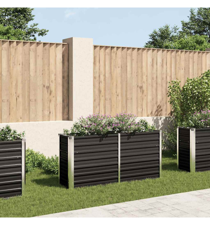 Lit surélevé de jardin Anthracite 160x40x77 cm Acier galvanisé | Mobilier & Déco