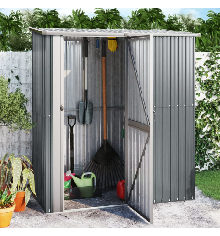 Abri de jardin Gris 180,5x97x209,5 cm Acier galvanisé | Mobilier & Déco