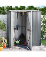 Abri de jardin Gris 180,5x97x209,5 cm Acier galvanisé | Mobilier & Déco