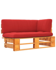 Canapé d'angle palette de jardin marron miel bois pin imprégné | Mobilier & Déco
