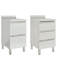 Armoires de cuisine commerciale 2 pcs Acier inoxydable | Mobilier & Déco