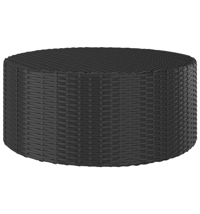 Table à thé Noir 68x68x30 cm Résine tressée | Mobilier & Déco