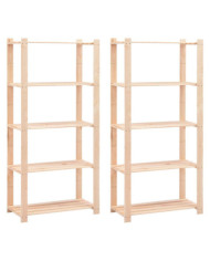 Étagères de rangement à 5 niveaux 2 pcs 80x38x170 cm 250 kg | Mobilier & Déco