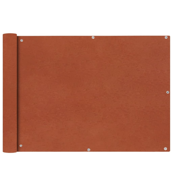 Écran de balcon en tissu Oxford 75x600 cm Ocre marron | Mobilier & Déco